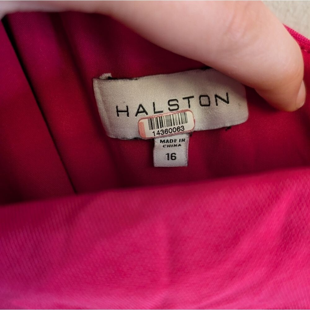 Halston Randi Pink Cutout Jumpsuit Size 16 - Picture 5 of 9
